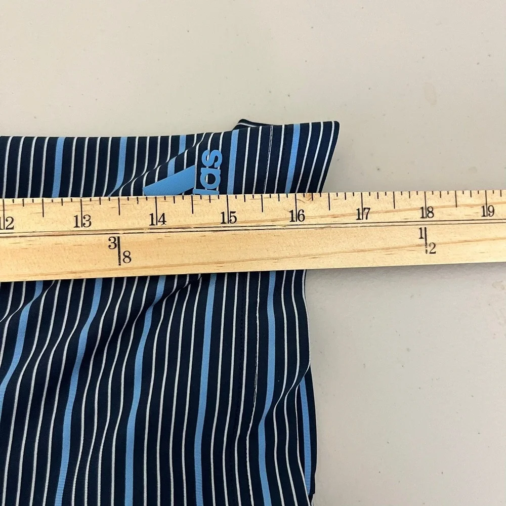 Adidas Mens 2XL Blue Striped Cold Springs Golf Country Club Polo Shirt